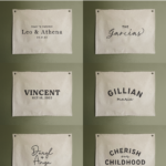 Large Custom Text Canvas Banner, Natural